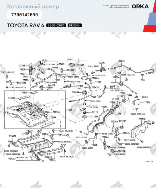 Купить Пластиковый топливный бак Toyota RAV 4 Бензин, 2000-2005 г.в. 4 отверстия (PP) Пластиковый топливный бак Toyota RAV 4 Бензин, 2000-2005 г.в. 4 отверстия (PP)